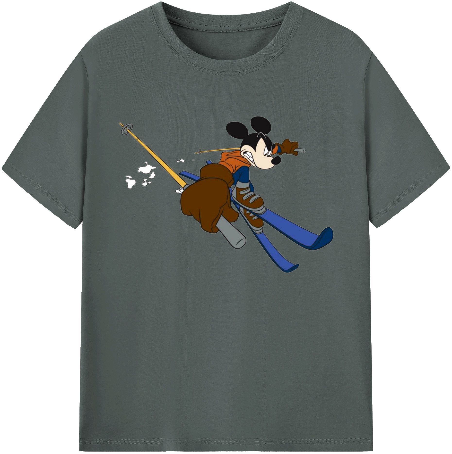 ミッキーマウス Mickey Mouse 綿100％ メンズ半袖Tシャツ｜肌触りやわらか＆通気性